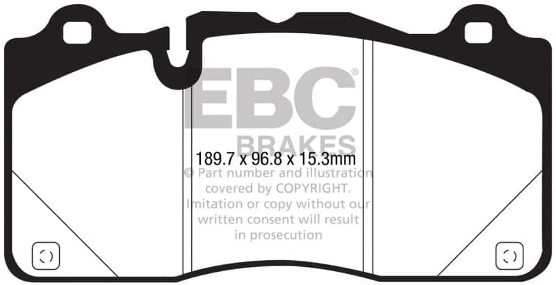EBC — EBC 2016+ Cadillac CTS-V 6.2L Supercharged Yellowstuff Front Brake Pads
Disc Brake Pad - view 1