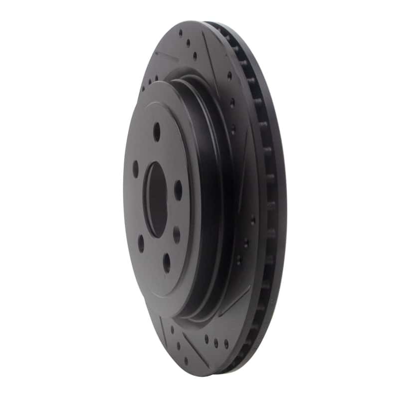 R1 Concepts — R1 08-19 Cadillac CTS Rear Right Drilled & Slotted Black Brake Rotor
R1 Brake Rotor Drill - view 2