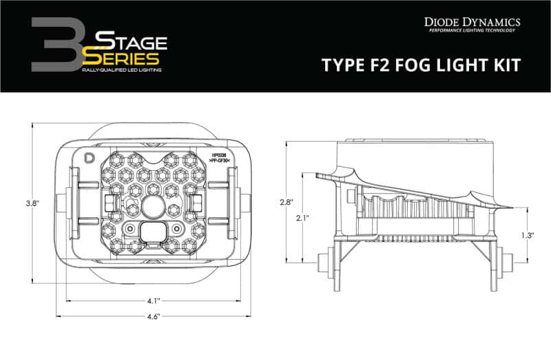 Diode Dynamics — Diode Dynamics SS3 Max Type F2 Kit ABL - Yellow SAE Fog - view 9