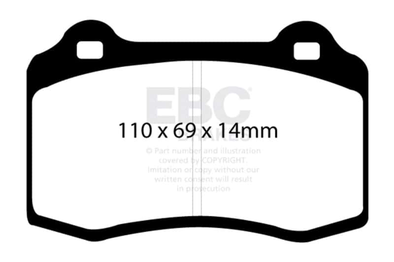 EBC — EBC 96-00 Lotus Esprit Turbo 2.0 Turbo GT3 Bluestuff Front Brake Pads
Disc Brake Pad - view 4