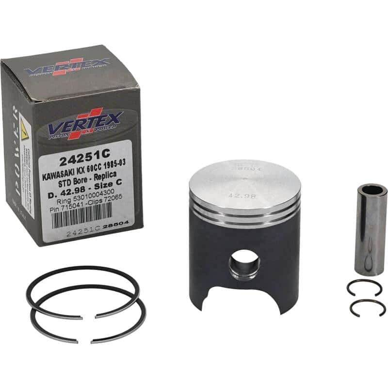 Vertex Pistons — Vertex Piston 83-03 Kawasaki KX 60 60cc Cast Replica Piston Kit - view 2