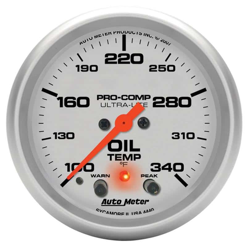 AutoMeter — Autometer Ultra-Lite 2-5/8in. / 100-340 Degree F (Stepper Motor) Oil Temperature Gauge
2-5/8" OIL TEMP, 100 - view 2