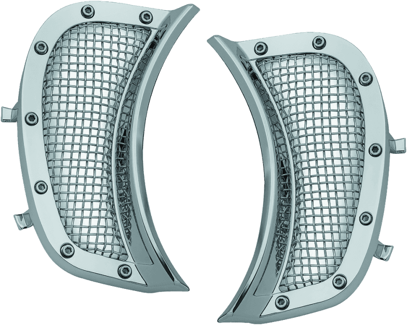 Kuryakyn — Kuryakyn Mesh Headlight Vent Accents Chrome - view 1