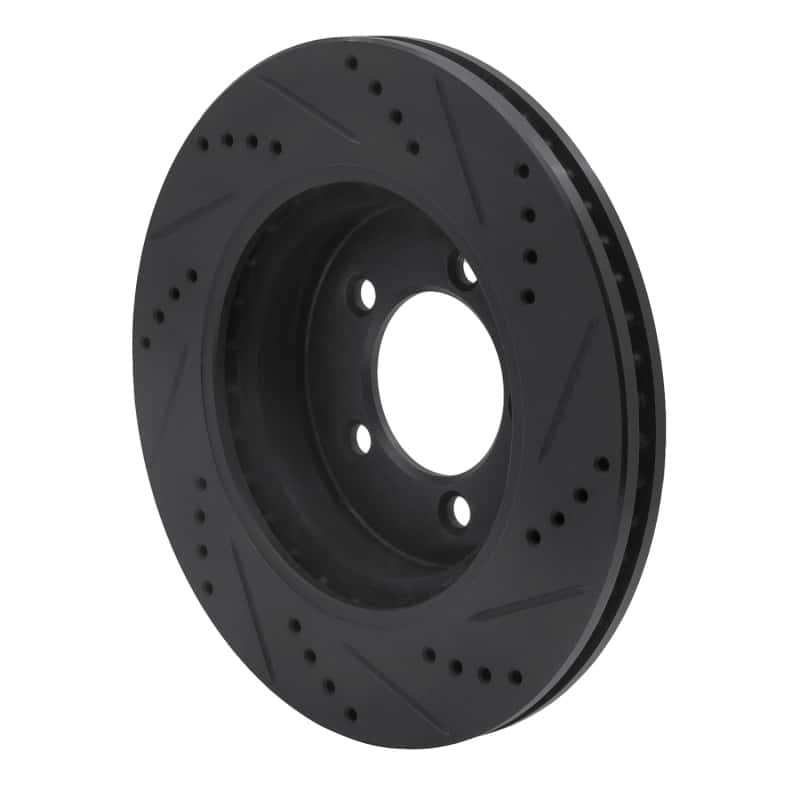 R1 Concepts — R1 02-05 Ford Explorer Front Left Drilled & Slotted Black Brake Rotor
R1 Brake Rotor Drill - view 4
