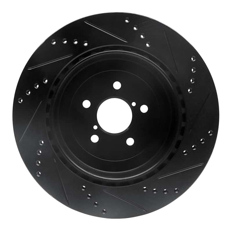 R1 Concepts — R1 03-04 Subaru Impreza Rear Left Drilled & Slotted Black Brake Rotor
R1 Brake Rotor Drill - view 5