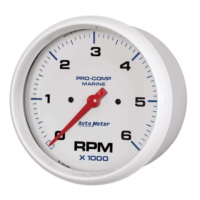 AutoMeter — Autometer Marine White Ultra-Lite 5in In-Dash Tachometer 0-6K RPM
GA 5" TACH 6KRPM MW - view 3