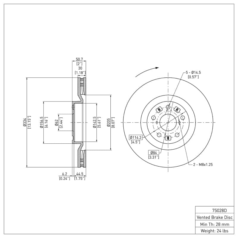 DFC — DFC 09-11 Lexus GS450H Right Front GeoSPEC Coated Rotor
DFC Brake Rotor - view 2