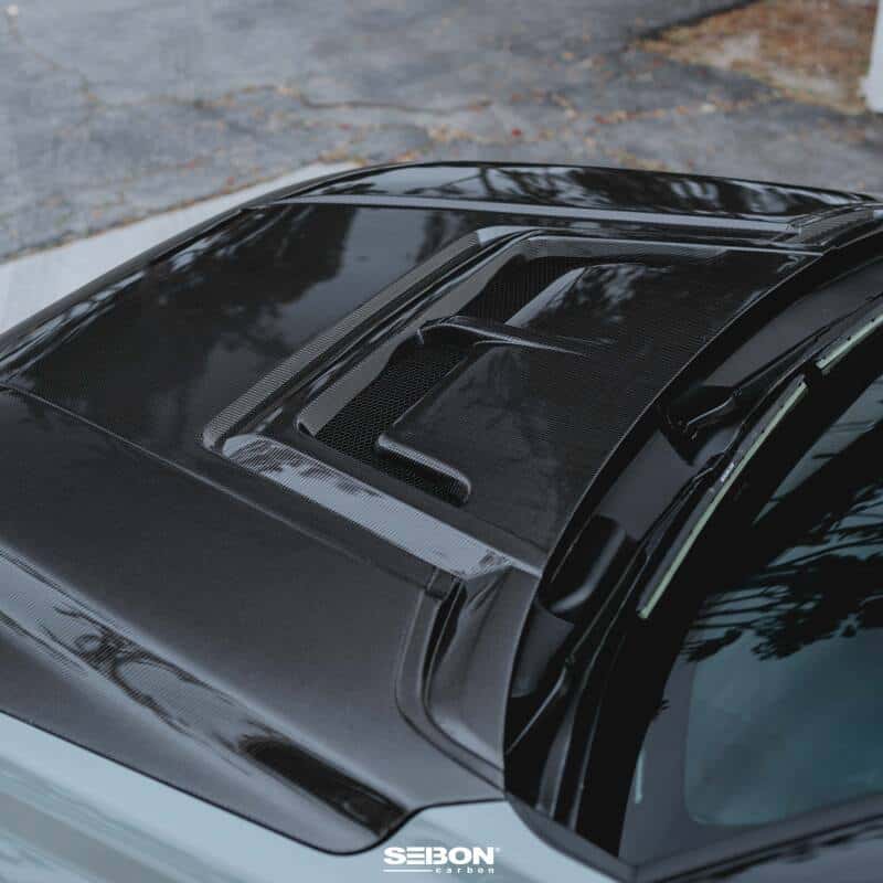 Seibon — Seibon 22-24 Toyota Tundra / 23-24 Toyota Sequoia RR-Style Carbon Fiber Hood - view 12