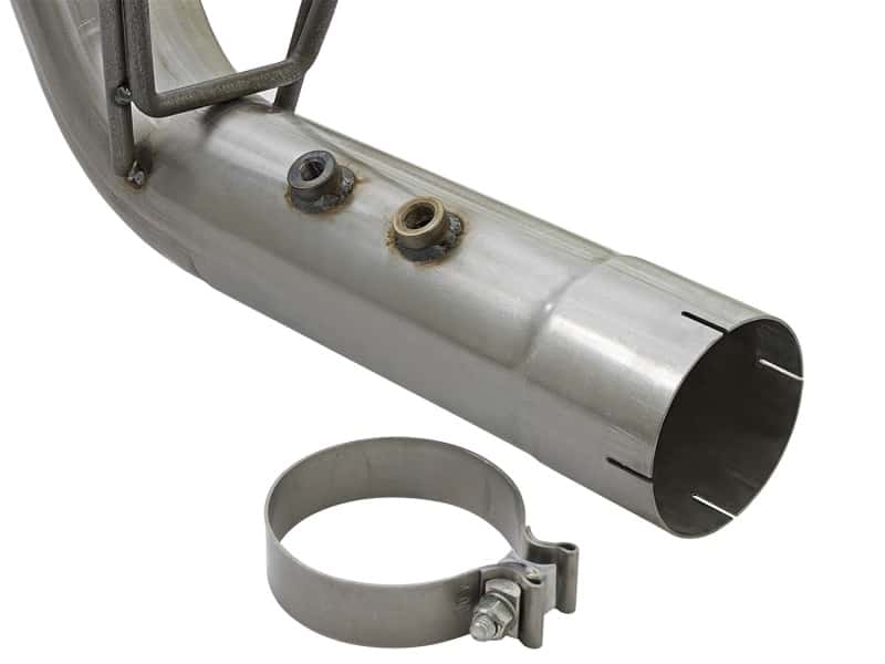 aFe — aFe Large Bore-HD 4in 409-SS DPF-Back Exhaust w/Dual Polished Tips 2017 GM Duramax V8-6.6L (td) L5P
DPF-Back Exhaust - view 5