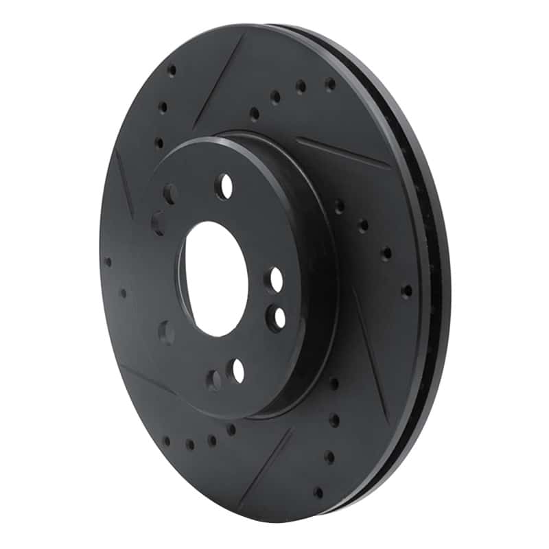 R1 Concepts — R1 90-95 Mercedes-Benz E420 Front Left Drilled & Slotted Black Brake Rotor
R1 Brake Rotor Drill - view 2
