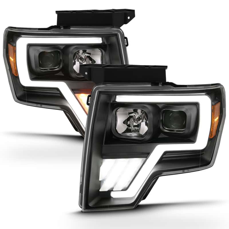 ANZO — ANZO 2009-2013 Ford F-150 Projector Light Bar G4 Switchback Headlights Black Amber
Head Light Set - view 3
