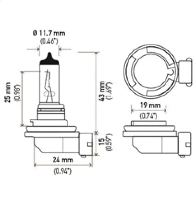Hella — Hella Optilux XB Extreme Type H11 12V 80W Blue Bulbs - Pair
H11 Halogen Bulb
Bulb - view 15