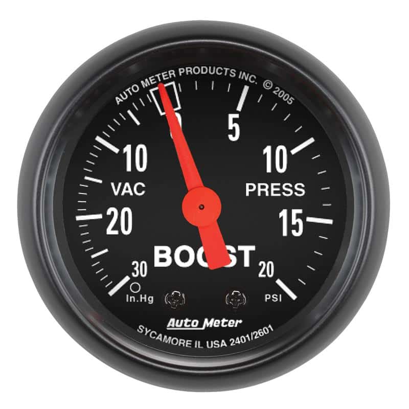 AutoMeter — Autometer Z Series 52mm 20 PSI Mechanical Boost Vacuum Gauge
GA 2" BST 20PSI M Z - view 1