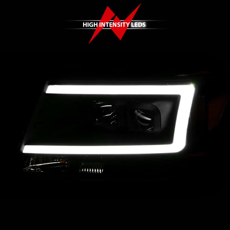 ANZO — ANZO 2004-2008 Ford  F-150 Projector Headlights w/ Light Bar Black Housing
Head Light Set
HdLtSet - view 12
