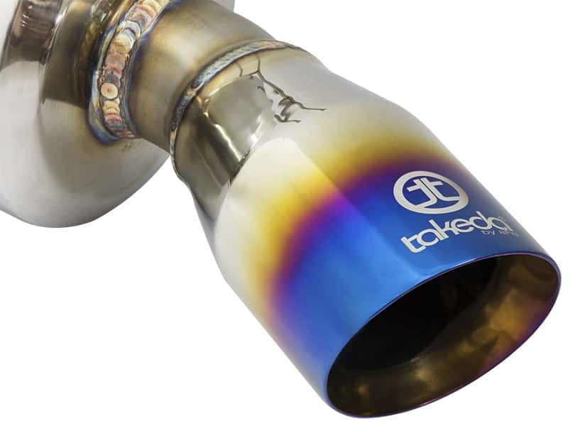 aFe — aFe POWER Takeda 16-17 Honda Civic I4-1.5L (t) 2.5-2.25in 304 SS CB Dual-Exit Exhaust Blue Tips
Cat-Back Exhaust - view 3
