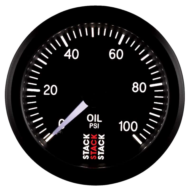 AutoMeter — Autometer Stack 52mm 0-100 PSI 1/8in NPTF (M) Mechanical Oil Pressure Gauge - Black
Ga OP Mech Bk 100psi - view 4