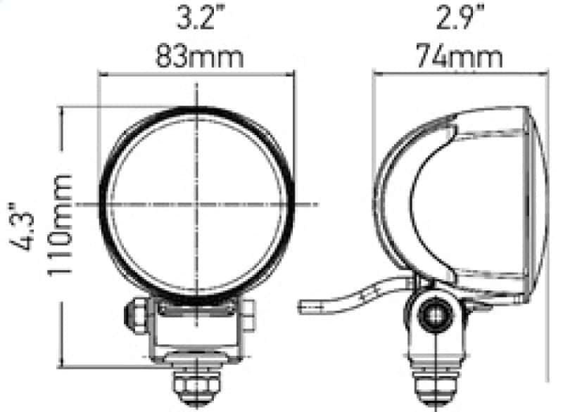 Hella — Hella Work Lamp Wa 0Gr Md1224 Lt M704 1G0
WORK LAMP - view 7