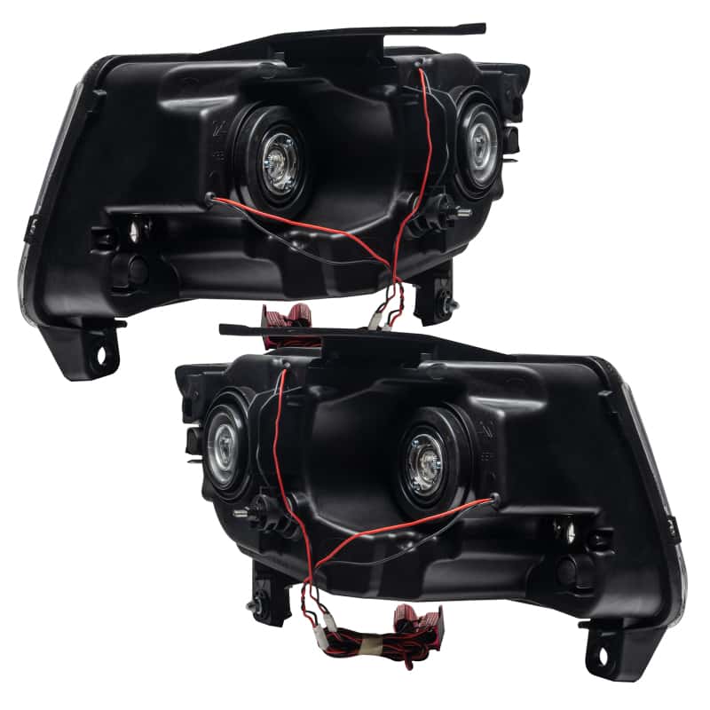 ORACLE Lighting — Oracle 11-13 Jeep Grand Cherokee Pre-Assembled Halo Headlights (Non HID) Chrome - Red - view 4