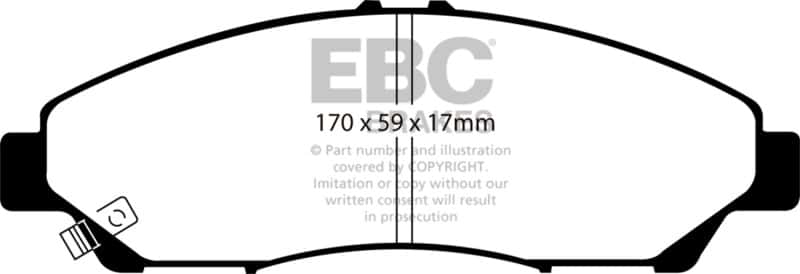 EBC — EBC 07-13 Acura MDX 3.7 Greenstuff Front Brake Pads
Disc Brake Pad - view 1
