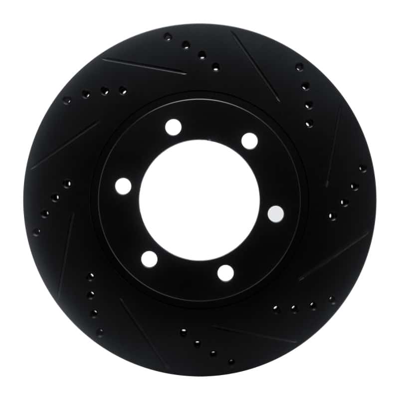 R1 Concepts — R1 03-09 Lexus GX470 Front Right Drilled & Slotted Black Brake Rotor
R1 Brake Rotor Drill - view 1