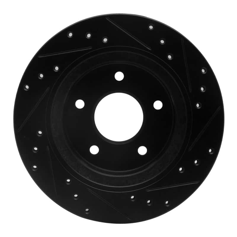 R1 Concepts — R1 87-89 Nissan 300ZX Turbo Rear Left Drilled & Slotted Black Brake Rotor
R1 Brake Rotor Drill - view 5