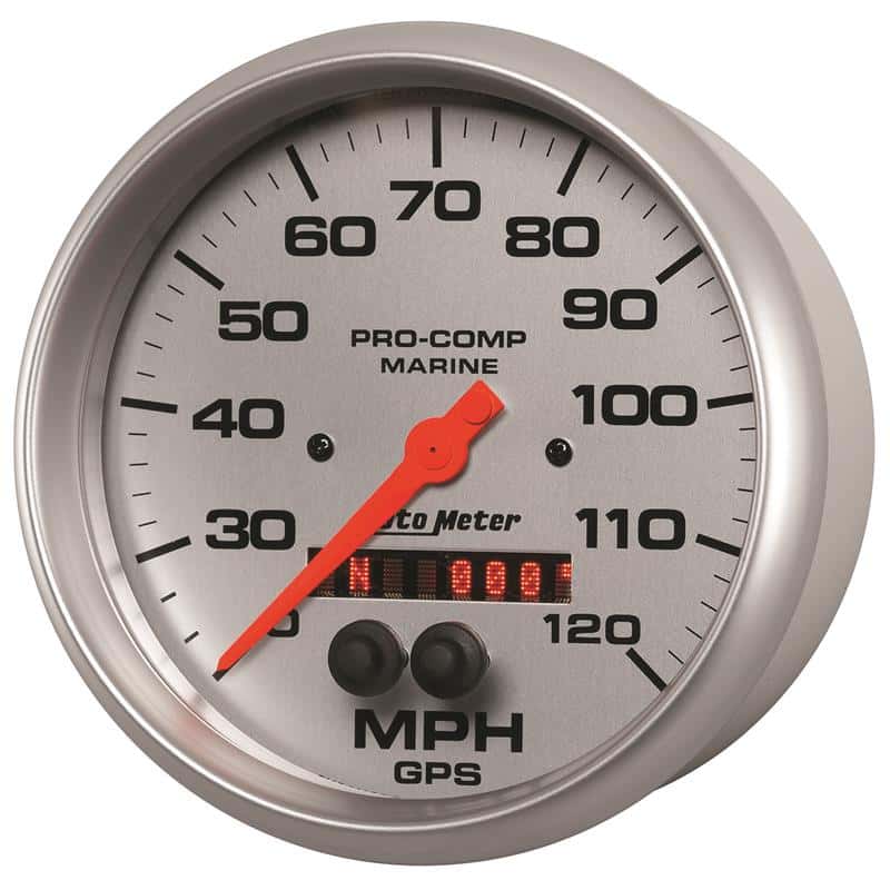 AutoMeter — Autometer Marine Silver Ultra-Lite 5in 120mph GPS Speedometer
5" SPD GPS 120 MS - view 2