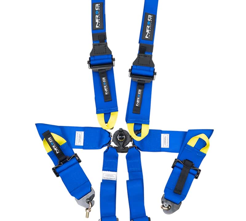 NRG — NRG FIA 6pt 2in. Shoulder Belt for HANS Device/ Rotary Cam Lock Buckle/ 3in. Waist Belt - Blue - view 1