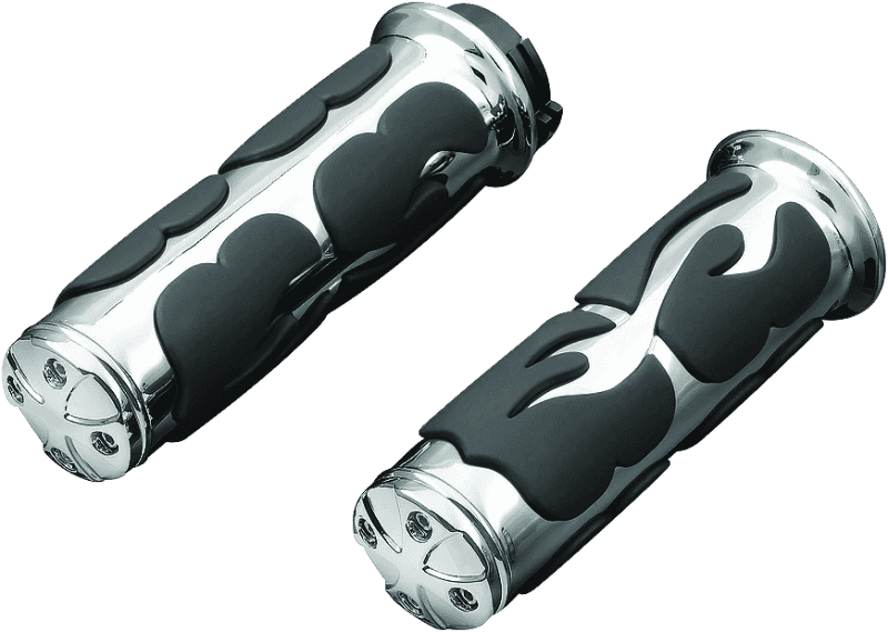 Kuryakyn — Kuryakyn ISO  Flame Grips  Dual Cable Chrome - view 1