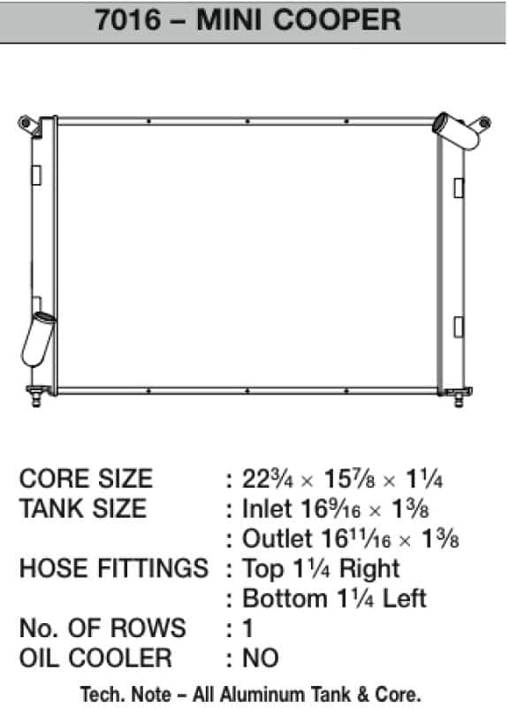CSF — CSF 02-06 Mini Cooper S R53 Manual Radiator
CSF Radiator - view 5