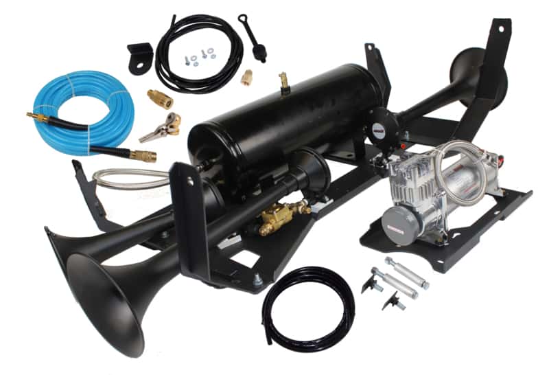 Kleinn Air Horns — Kleinn 07-13 Chevrolet Silverado/ Sierra Onboard Air System w/ Model 730 Horns
Train Horn - view 2