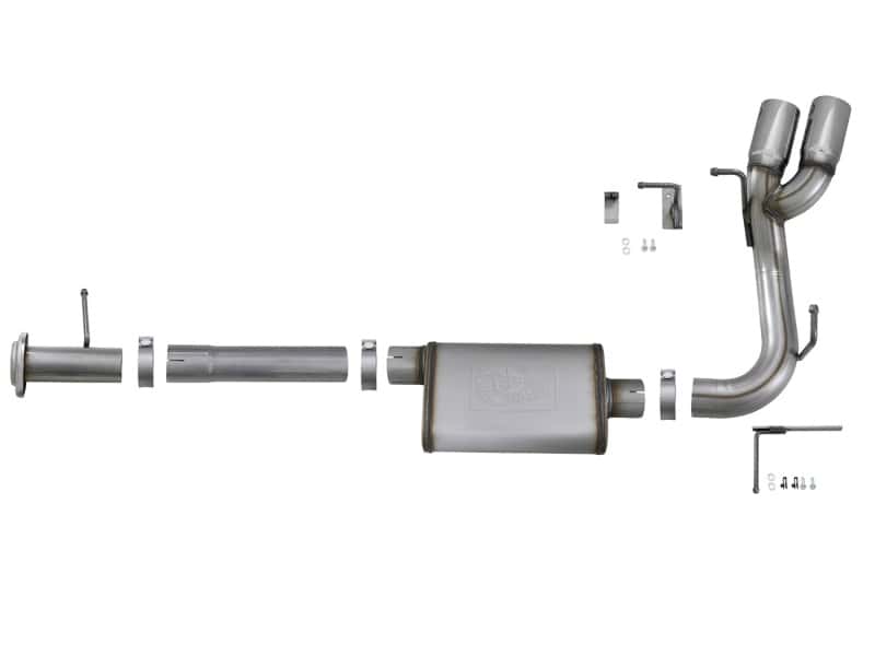aFe — aFe MACH Force-XP 3in 409 SS Cat-Back Exhaust w/ Polished Tip 17-19 GM Colorado/Canyon V6-3.6L
Cat-Back Exhaust - view 4