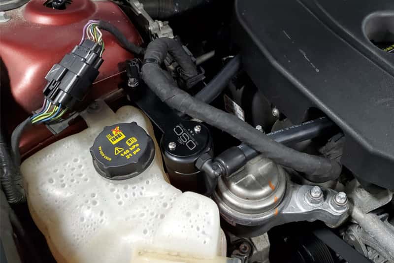 J&L — J&L 13-19 Ford Fusion 1.5L EcoBoost Oil Separator 3.0 Passenger Side - Black Anodized
Oil Separator - view 2