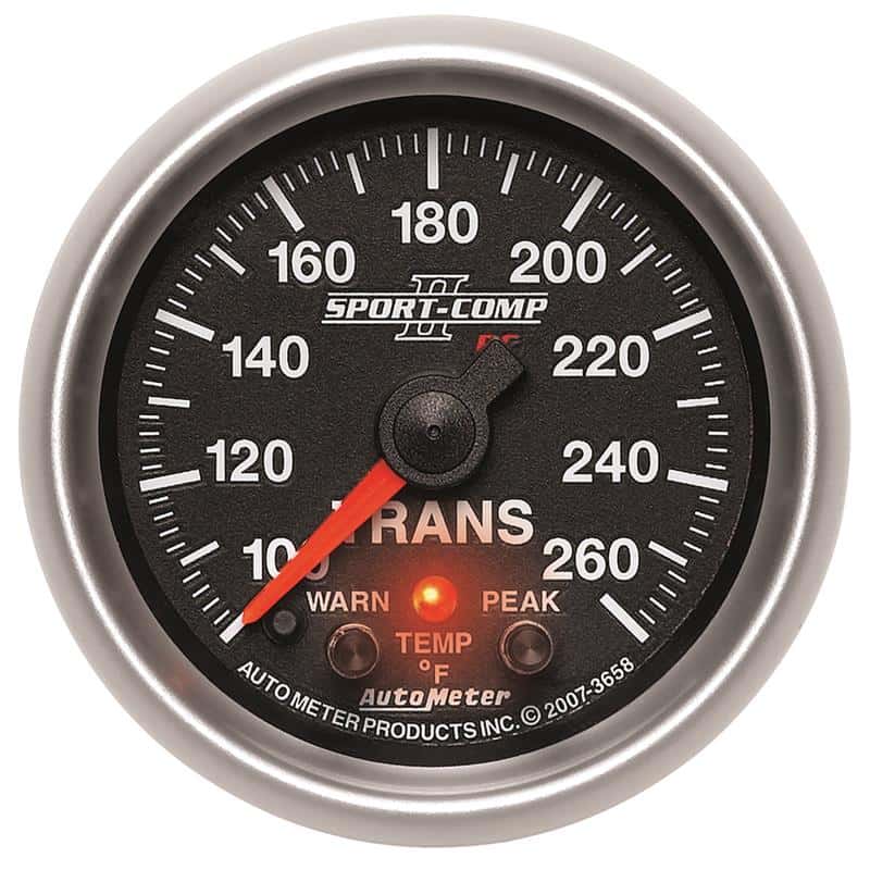 AutoMeter — Autometer Elite 52.4mm 100-260F Transmission Temperature Peak & Warn w/ Electronic Control Gauge
2-1/16" TRANS TEMP, - view 2