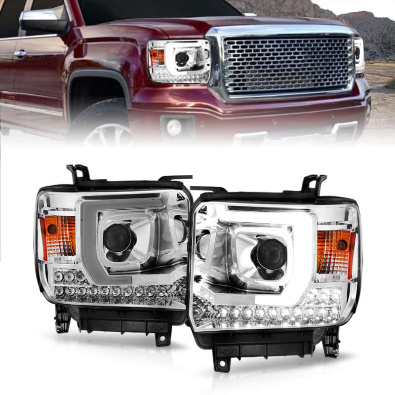 ANZO — ANZO 14-15 GMC Sierra 1500/2500HD/3500HD Plank Style Projector Headlight - Chrome Housing
Head Light Set
HdLtSet - view 2