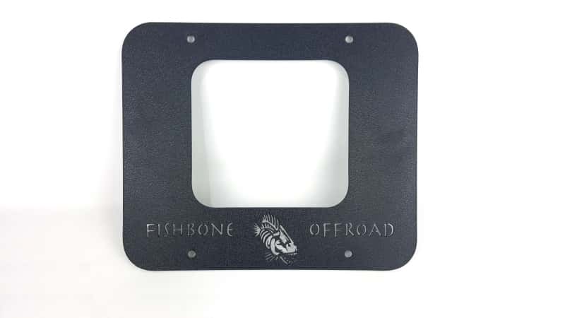 Fishbone Offroad — Fishbone Offroad 97-06 Jeep Wrangler TJ Tailgate Plate - Black Textured Powdercoat Aluminum - view 1