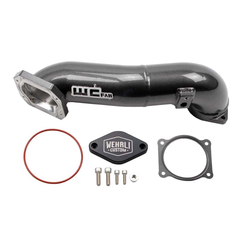 Wehrli — Wehrli 2011-2016 LML Duramax Passenger Side Upper Crossover Intercooler Pipe Kit Bronze Chrome
Crossover 11-16 BC - view 2