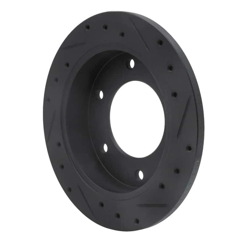 R1 Concepts — R1 88-95 Isuzu AMIGO Rear Left Drilled & Slotted Black Brake Rotor
R1 Brake Rotor Drill - view 4