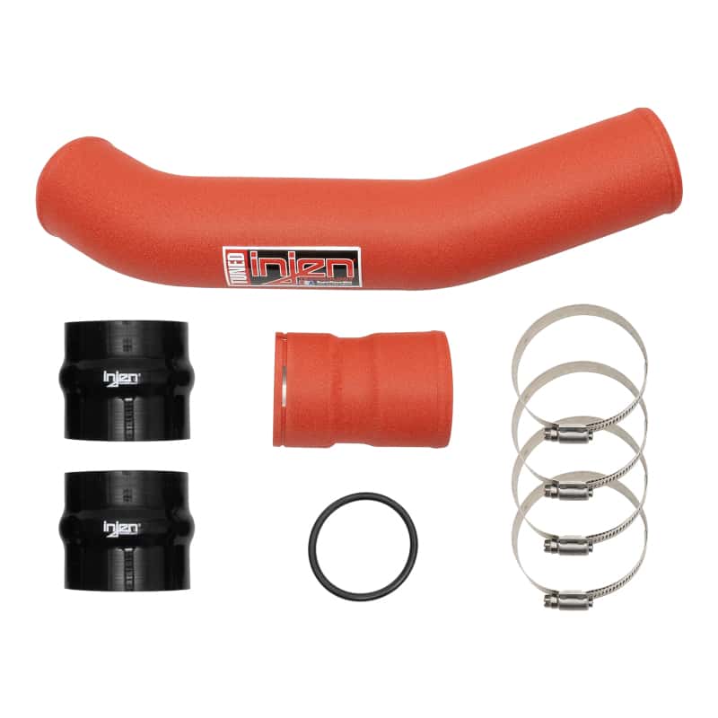 Injen — Injen 17-22 Ford F250/F/350/F-450/F-550 V8-6.7L Turbo Diesel Wrnkl Red Intercooler Hot Side Piping
Intercooler Pipe - view 2