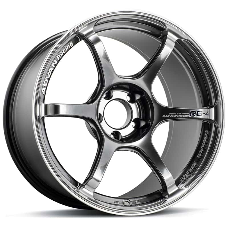 Advan — Advan RG-4 17x8.0 / +37 / 5x114.3 - Racing Hyper Black & Ring - view 1