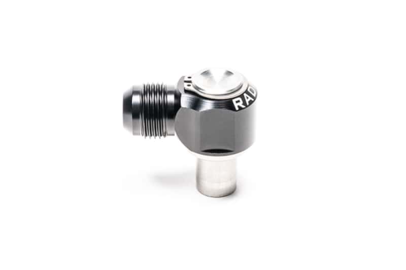 Radium Engineering — Radium KA24DE Valve Cover Intake 10AN Male Press-Fit Fitting - view 1