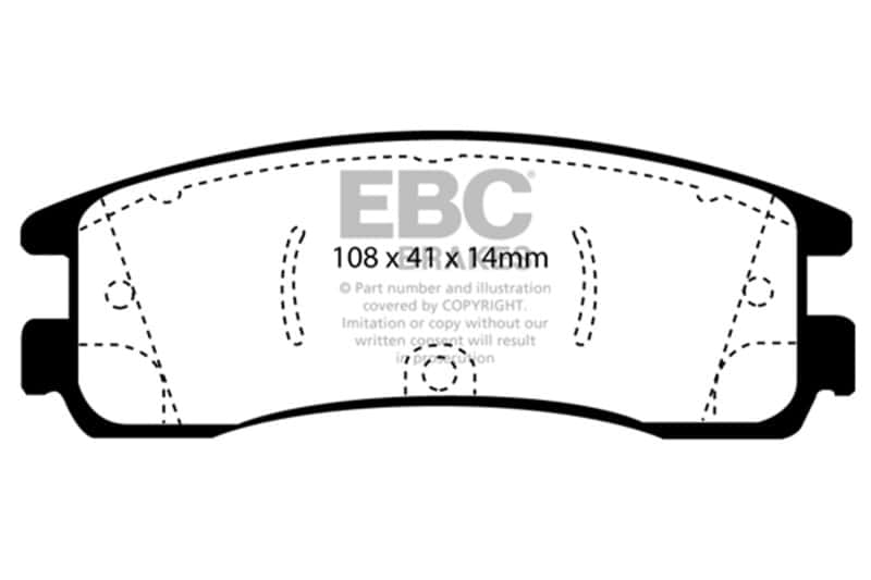 EBC — EBC 08-09 Buick Allure (Canada) 5.3 Ultimax2 Rear Brake Pads
Disc Brake Pad - view 1
