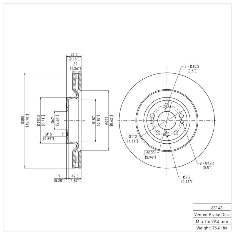 DFC — DFC 13-19 Mercedes-Benz GLS350 Front GeoSPEC Coated Rotor
DFC Brake Rotor - view 6