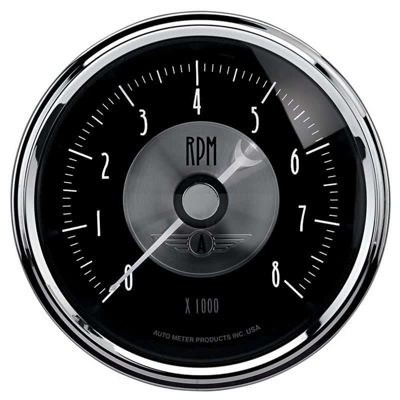 AutoMeter — Autometer Prestige Series Black Diamond 5 Gauge Quad 5in Oil Pres/Fuel Level/Water Temp/Volts
5" QUAD GAUGE, PREST - view 3