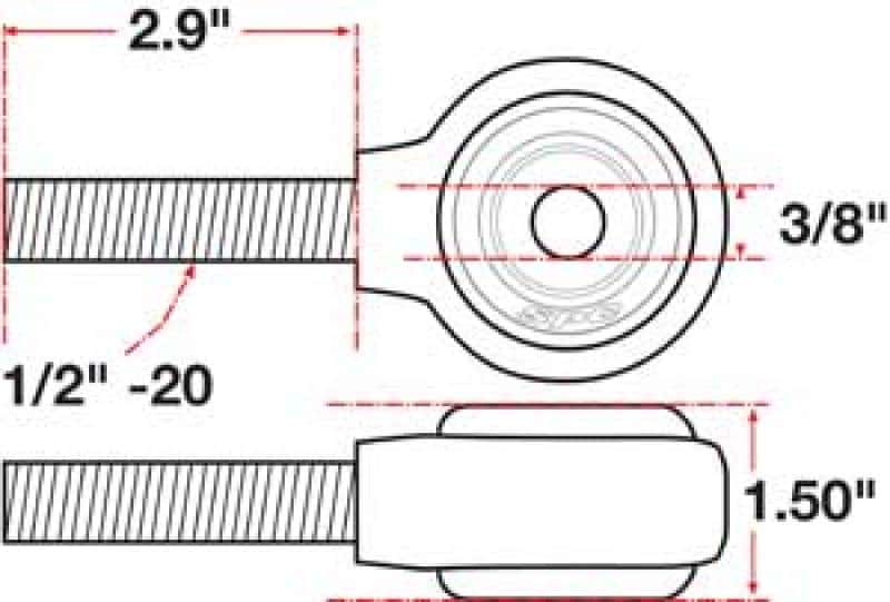 SPC Performance — SPC Performance xAxis Rod End Ball Joint
CROSSAXIS ROD END
XAXIS JOINT - view 3