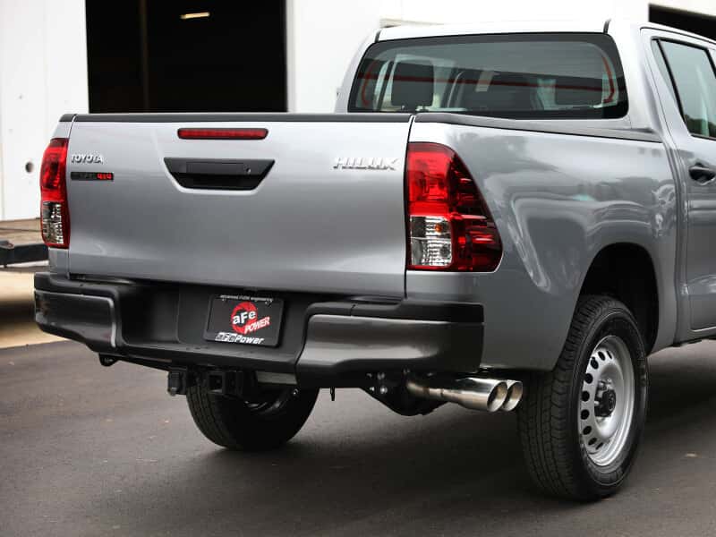 aFe — aFe 15-26 Toyota Hilux L4-2.4/2.8L (td) Vulcan Series 3in SS Rear-Side Exit Exhaust w/ Polished Tip
Cat-Back Exhaust - view 3