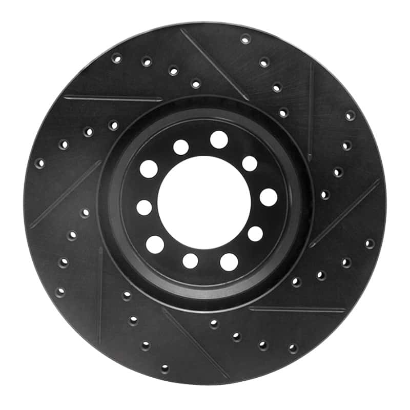 R1 Concepts — R1 85-91 Mercedes-Benz 300SE Front Left Drilled & Slotted Black Brake Rotor
R1 Brake Rotor Drill - view 5