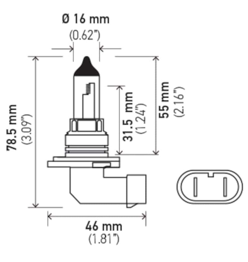 Hella — Hella Bulb 9006 12V 55W P22D T4 +50
9006P50 Halogen Bulb - view 4