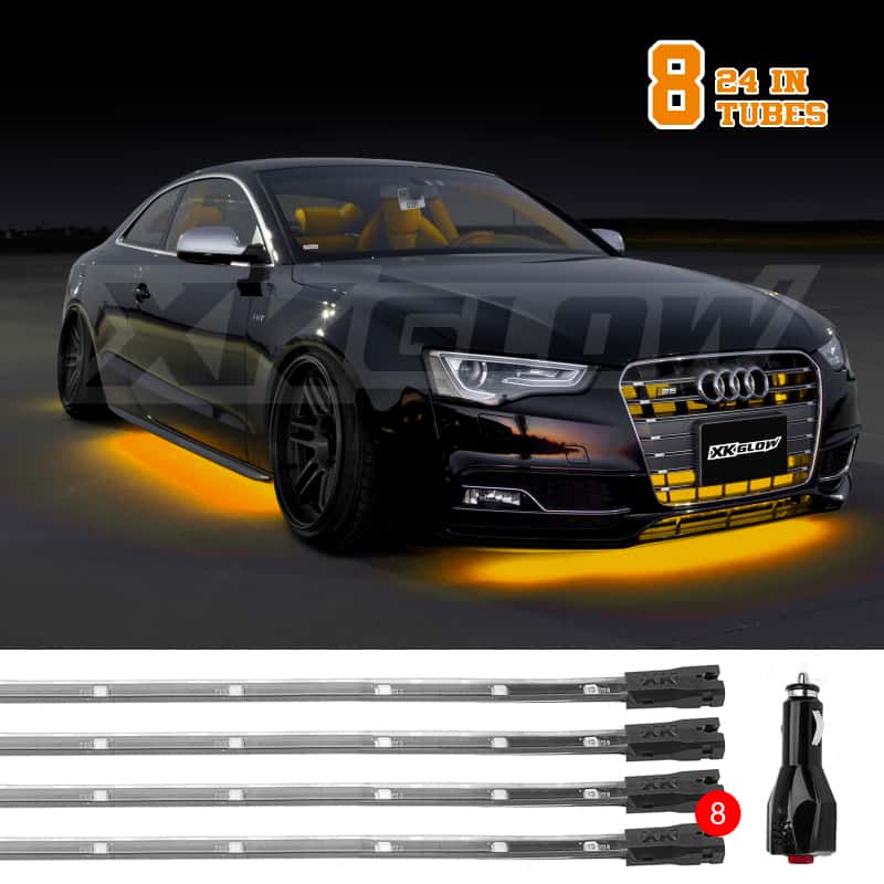 XKGLOW — XK Glow Tube Single Color Underglow LED Accent Light Car/Truck Kit Amber - 8x24In - view 1