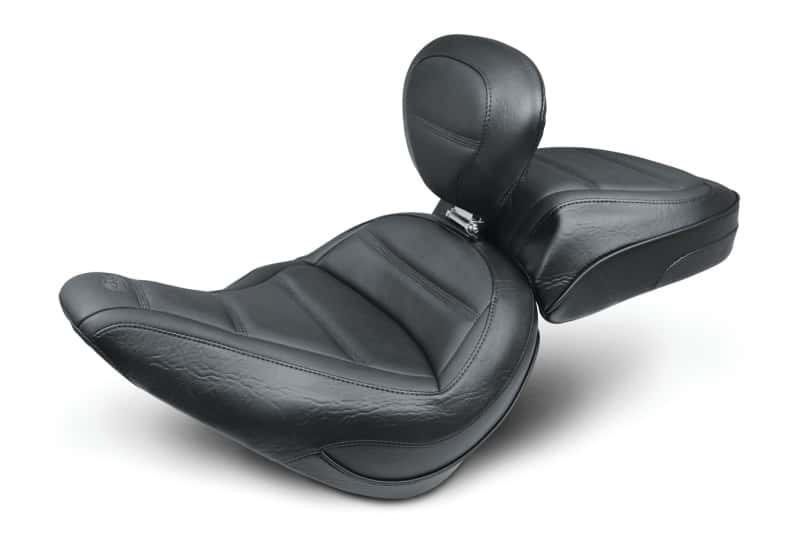Mustang Motorcycle — Mustang 18-21 Harley Softail Slim Standard Touring Recessed Passenger Seat - Black - view 1