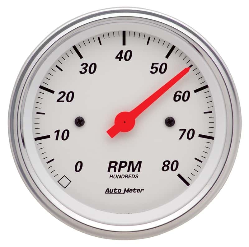 AutoMeter — Autometer Arctic White 3 3/8in 8k RPM In Dash Tachometer
GA 3-3/8" 8K RPM AW - view 1